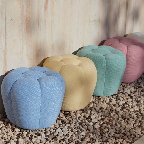 Puff contemporâneo - APEX - ROCHE BOBOIS - em tecido / redondo / para ambiente externo