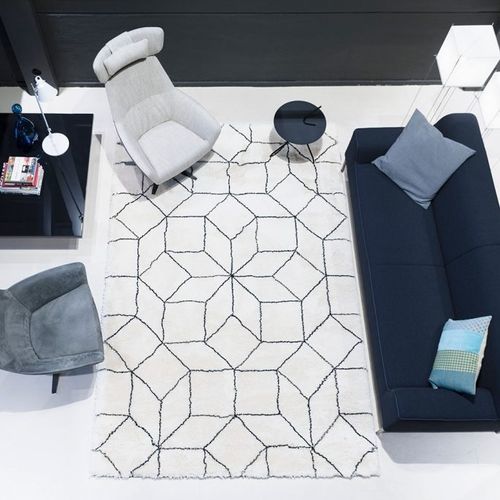 Tapete contemporâneo - Byzance - Carpet Sign - com padrão geométrico / em lã da Nova Zelândia / em lã de merino