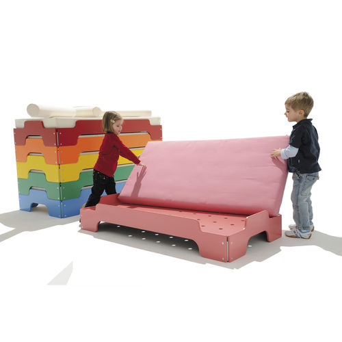 Cama de solteiro - Mueller Moebelwerkstätten - contemporânea / infantil / combinada