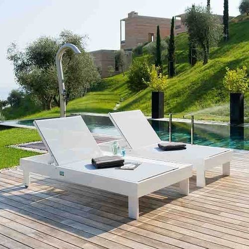Espreguiçadeira contemporânea - POLLUCE - Crema Outdoor S.r.l. - em tecido / em alumínio / para ambiente externo