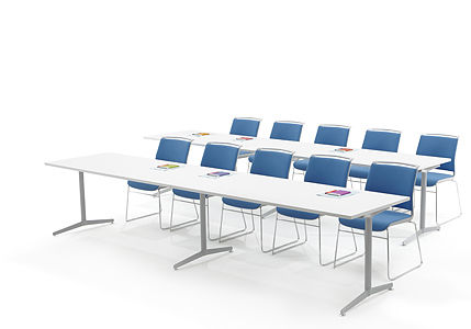 Mesa para treinamento contemporânea - AD-LIB - Senator - em laminado / retangular / da linha comercial