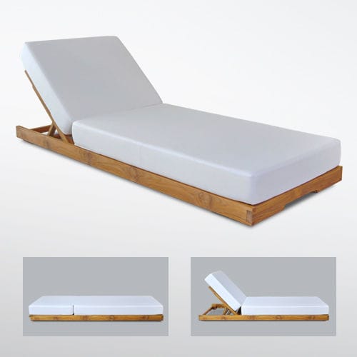 Espreguiçadeira contemporânea - NIKI : G.PL9 - WARISAN - em madeira / para piscina / com encosto ajustável