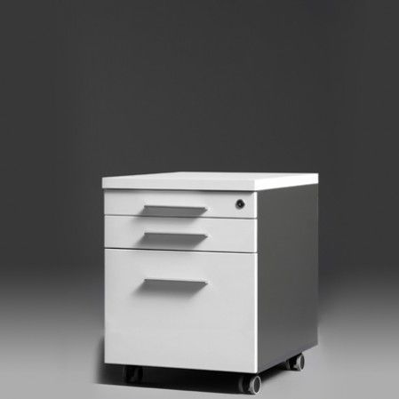 Módulo de gavetas para escritório em madeira - Burotime Office Furniture - laminado / com 3 gavetas / com rodízios