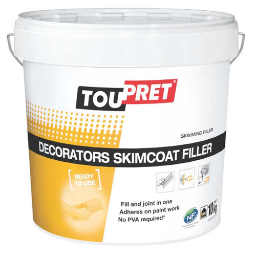 Argamassa decorativa - SKIMCOAT  - TOUPRET - de enchimento / para ambiente interno / para gesso