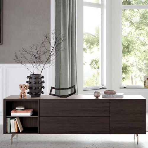 Buffet aparador contemporâneo - side - Spectral Audio Möbel GmbH - em madeira / em cerâmica / com prateleiras