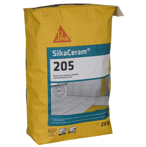 Argamassa colante para revestimento cerâmico - SikaCeram®-205 - Sika France SAS - hidráulica / cinza / em pó
