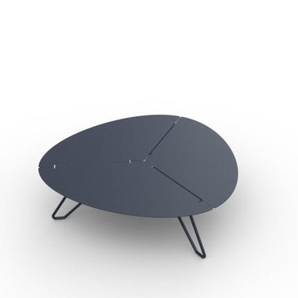 Mesa de centro contemporânea - LOOM - Matière Grise - em alumínio / com base em alumínio / triangular