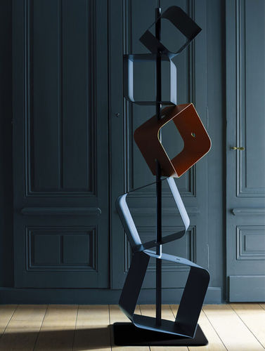 Livreiro de design original - Levant  - Matière Grise - metálico / preto / branco