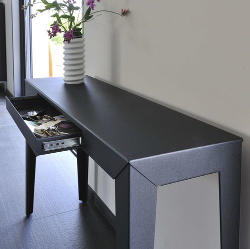 Aparador contemporâneo - ZEF - Matière Grise - em alumínio / com base em aço / retangular