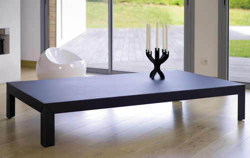 Mesa de centro contemporânea - ZEF  - Matière Grise - em aço galvanizado / em alumínio / quadrada