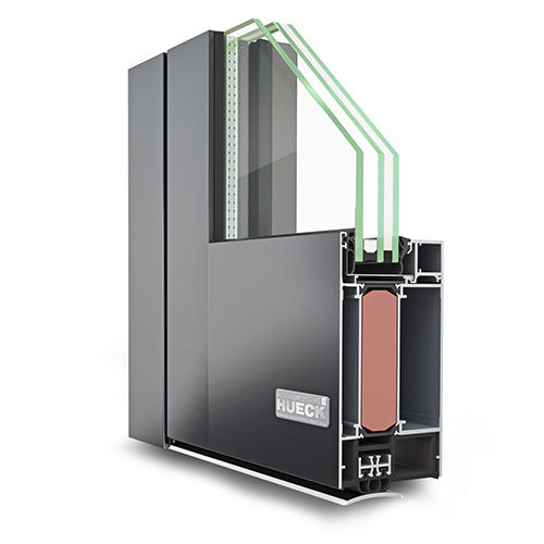 Perfil de porta em alumínio - LAVA 77-30-CE - Hueck System GmbH & Co. KG - com isolamento térmico / corta-fogo