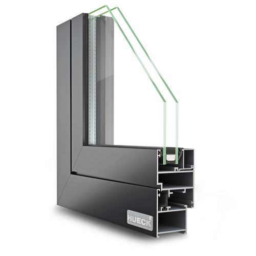 Perfil de janela em alumínio - A72 - Hueck System GmbH & Co. KG - com isolamento térmico