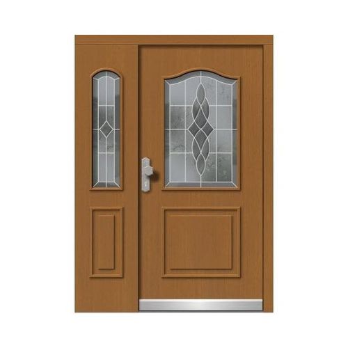 Porta de entrada - CLASSIC : H505+ST - M SORA - em madeira / de abrir / com vidro