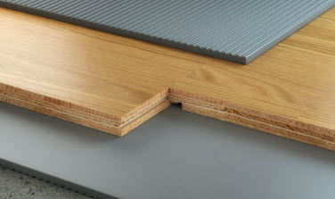 Camada de absorção acústica em placas - UNIVERSAL - SALAG - de poliestireno extrudado / para piso de madeira / isolante