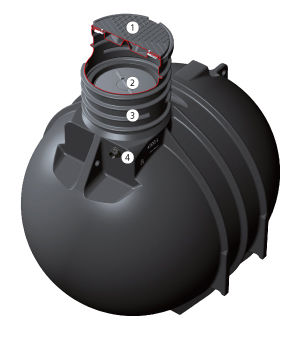 Reservatório de armazenamento de água - 1500l - 10 000l - Premier Tech - em material plástico