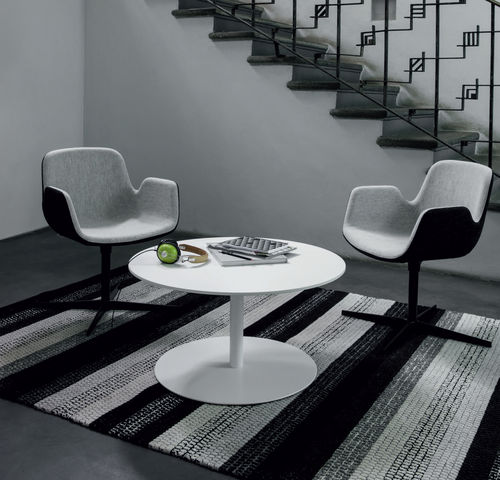 Mesa de centro contemporânea - BRIO - Lapalma - em madeira / em laminado / com base em aço inoxidável