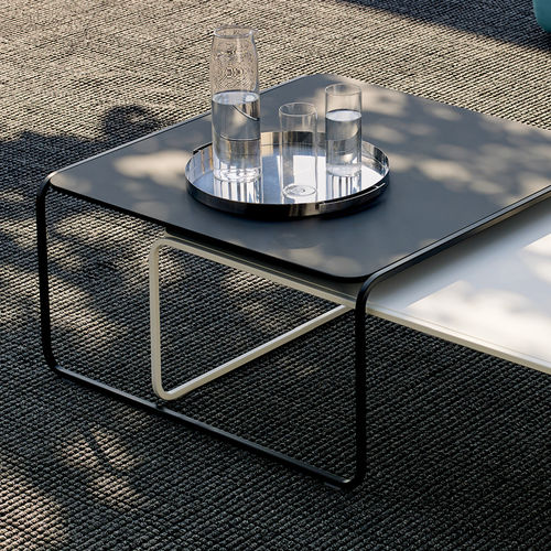 Mesa de centro contemporânea - TOE' - Lapalma - em HPL / com base em aço inoxidável / retangular