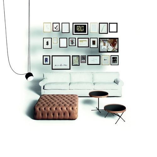 Mesa lateral contemporânea - Chab - DePadova - em faia / em HPL / com base em aço termolacado