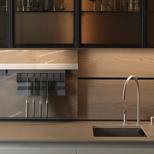 Estante de parede - HORIZON - Euromobil spa - contemporânea / em laminado melamínico / para cozinha