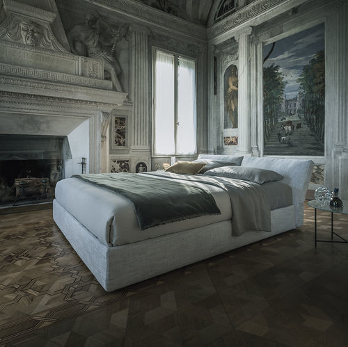 Cama de casal - HAB - desiree divani - contemporânea / estofada / com cabeceira