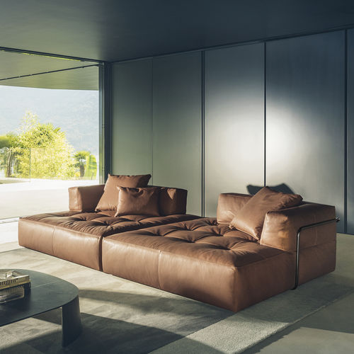Sofá modular - MELVIL - desiree divani - de design Bauhaus / em tecido / em couro