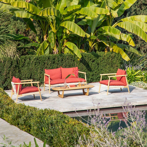 Conjunto de jardim contemporâneo - KARIN - desiree divani - em madeira / da linha residencial / contract