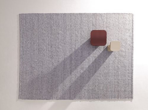 Tapete contemporâneo - DAMAN - desiree divani - de cor lisa / em PET reciclado / retangular