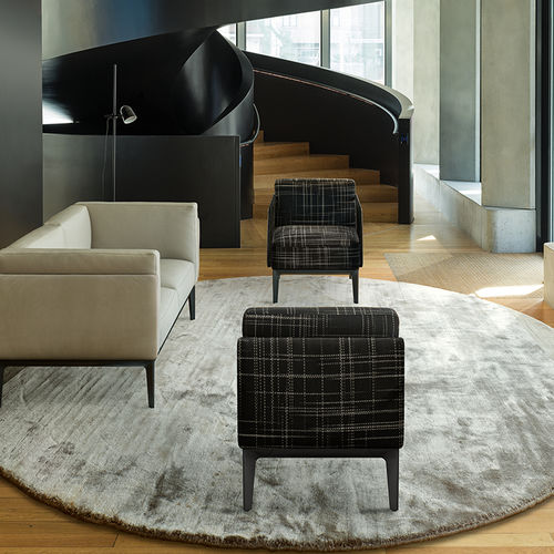 Poltrona contemporânea - LOUNGE SYSTEM - UNIFOR - em tecido / em couro / metálica