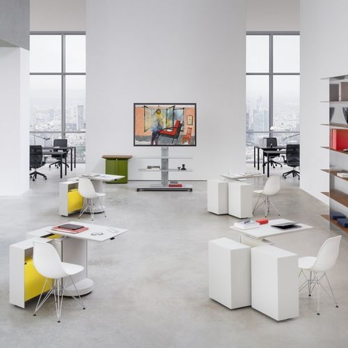 Estação de trabalho - TOUCH DOWN UNIT - UNIFOR - de piso / contemporânea / em madeira