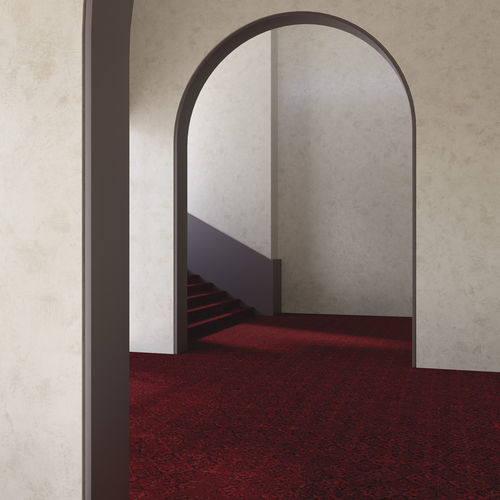 Carpete tufado - ROMANCE - Balsan - em nylon / com padrão floral / bege