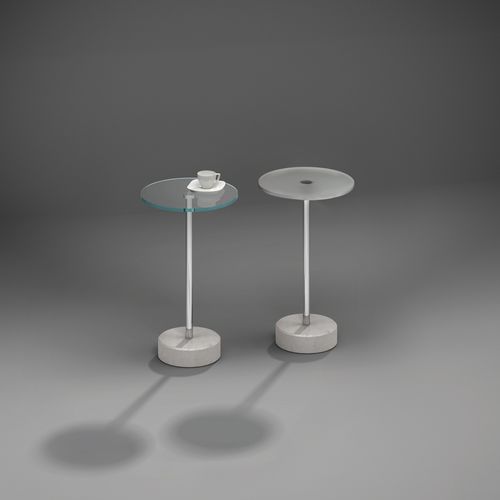 Mesa gueridon contemporânea - ROTON - Dreieck GmbH - em vidro / em concreto / redonda