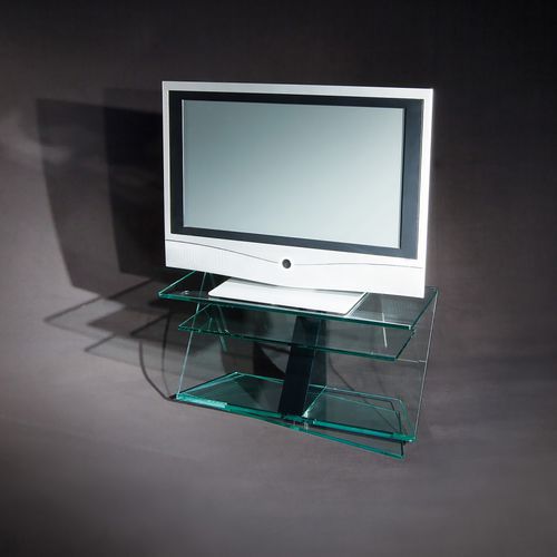 Rack de TV contemporâneo - SEVEN - Dreieck GmbH - sob medida / em vidro