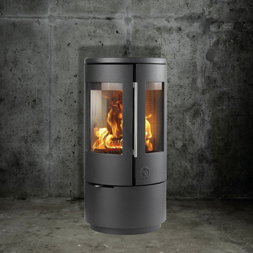 Salamandra a lenha - 7440 - Morsø Jernstøberi A/S - 0–5 kW / com 3 faces / contemporânea