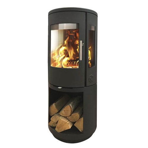 Salamandra a lenha - 7493 - Morsø Jernstøberi A/S - 0–5 kW / com 3 faces / contemporânea