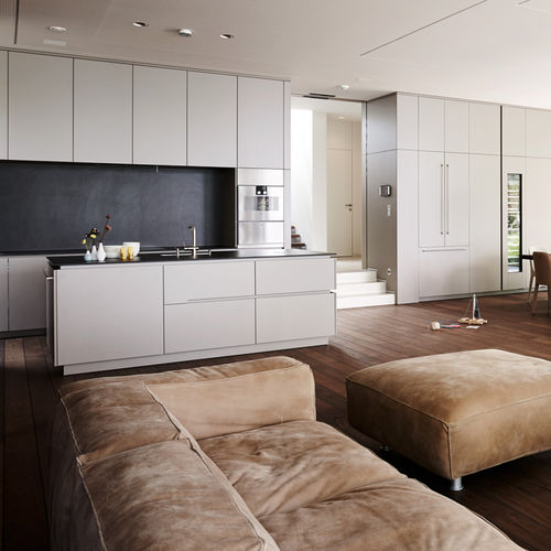 Cozinha contemporânea - Villa Salzburg - eggersmann küchen GmbH & Co. KG - em pedra / em laminado / com ilha