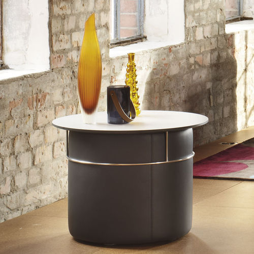 Mesa lateral contemporânea - CT 224.01 - Erpo Möbelwerk GmbH - em aço / em couro / em laminado