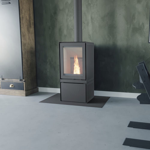 Salamandra a pellets - MAX H - Altech - 0–5 kW / 5 kW–10 kW / de piso