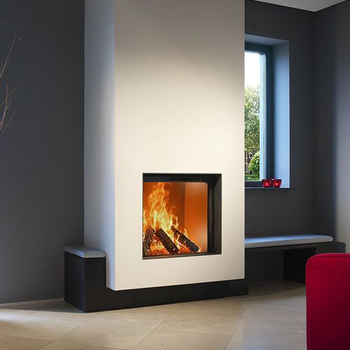Lareira a lenha - KALFIRE W71/62F - Kalfire Fireplaces - de embutir / apoiada / Face única