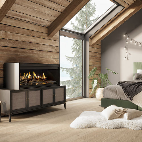 Lareira holográfica - Kalfire E-one 100F FR - Kalfire Fireplaces - elétrica / de instalação livre / de piso