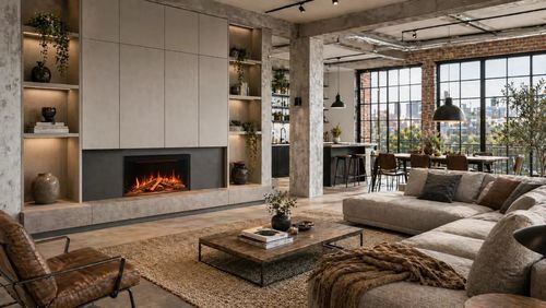 Lareira elétrica - E75/37F - Kalfire Fireplaces - de embutir / Face única / fechada