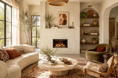 Lareira elétrica - E65/37F - Kalfire Fireplaces - de embutir / Face única / fechada