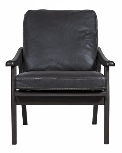 Poltrona contemporânea - PODIUM - Furninova AB - em couro / em tecido / em madeira