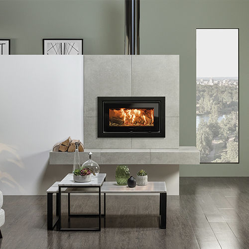 Lareira tipo inserto a lenha - Studio Air Profil - STOVAX & GAZCO - em aço / de convecção natural / de radiação