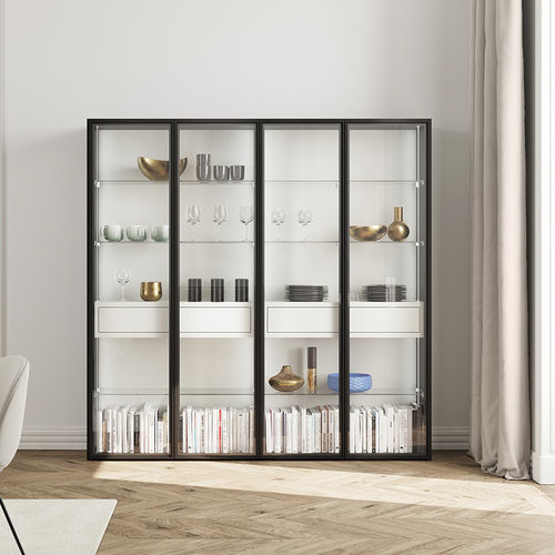 Vitrina contemporânea - VITA - Kettnaker GmbH & Co. KG Möbel-Manufaktur - em vidro / em madeira laqueada / em alumínio