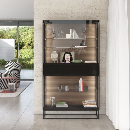 Vitrina contemporânea - SOMA  - Kettnaker GmbH & Co. KG Möbel-Manufaktur - em vidro laqueado / em madeira laqueada / em alumínio