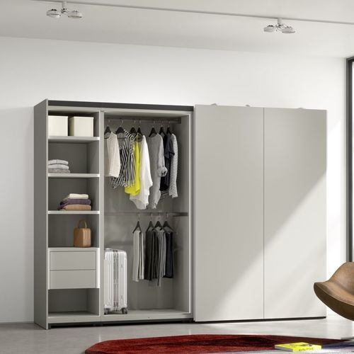 Guarda-roupa contemporâneo - FLAT - Kettnaker GmbH & Co. KG Möbel-Manufaktur - em madeira laqueada / em vidro laqueado / em alumínio