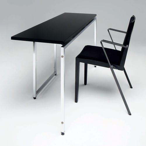 Mesa de trabalho contemporânea - NIPPU - Mobel - em laminado / em compensado / com base metálica