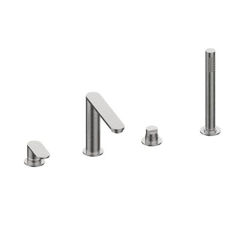 Conjunto misturador para banheira em aço inoxidável - 79029 - F.lli Frattini - de bancada / moderno / para hotel