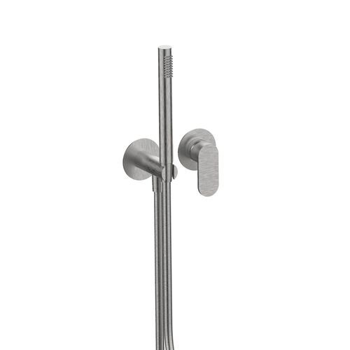 Misturador monocomando para box de banheiro - 79557 - F.lli Frattini - de parede / em aço inoxidável / para banheiro