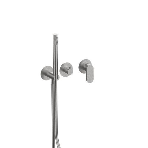 Conjunto misturador para banheira em aço inoxidável - 79559V3 - F.lli Frattini - de embutir / contemporâneo / de 3 vias